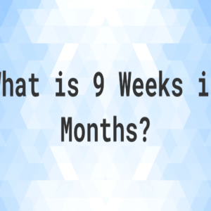how long is 9 weeks in months