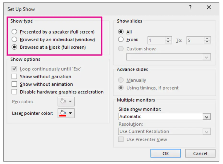 how to create PowerPoint loop